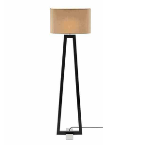 Chinese Simply Natural Wood Standing lamp for indoor Living Room Small Package Decorate Fabric Shade Wood Floor Lamp
