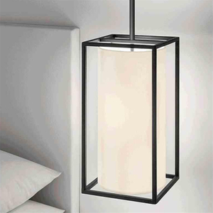 Postmodern table lamps for bedroom square metal unique living room black touch control lantern Chandelier lamp for hotel