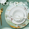 Sustainable Ceramic Dinnerware Sets with landscape painting Elegant Dinner Plates for Eco-Conscious Dining