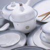 Chinese Style Fine Bone China Dinner Set Wedding Porcelain Crockery Set