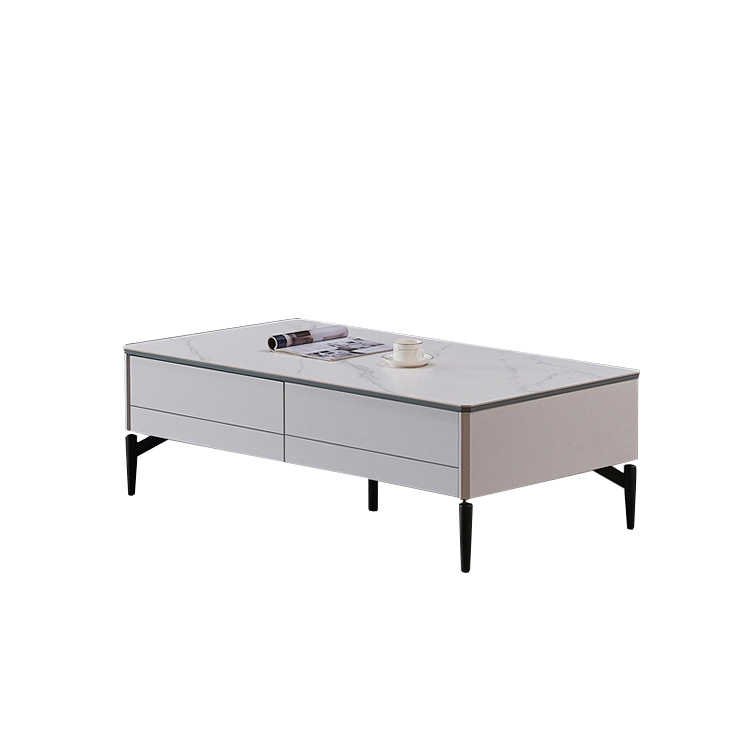 Light luxury marble coffee table combination modern minimalist home small apartment cabinet coffee table
