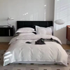Top Selling 5 Star Hotel 4 Pieces White Cotton Hotel Bedding Set Luxury with Logo