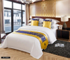 Luxury hotel quality embroidered 3 lines bedding duvet cover sheet set with different colors