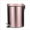 New golden stainless steel bathroom kitchen hotel home foot pedal bin trash bin garbage waste bin with inner bucket