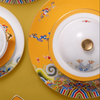 Luxury Chinese Style Bone China with Gold Suit Eco-Friendly Ceramic for Home Dinner for Hotels-Wholesale