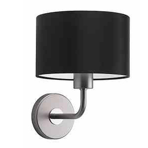 Modern Fabric Wall Sconce Wall Mounted Black Fabric Lamp for Bedroom Bedside Living Room