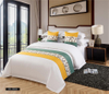  New Design Wholesale White Hotel Sheets White Bed Linen Print Microfiber Textile Bed Sheet Sets