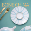 Royal Ware Ceramic Wholesale Price Luxury High Quality Hotel Dishes Bone China Dinnerware Set