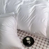 Top Selling 5 Star Hotel 7 PCS White 100% Cotton Hotel Bedding Set Luxury with Logo