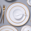 Sustainable Ceramic Dinnerware Sets with landscape painting Elegant Dinner Plates for Eco-Conscious Dining