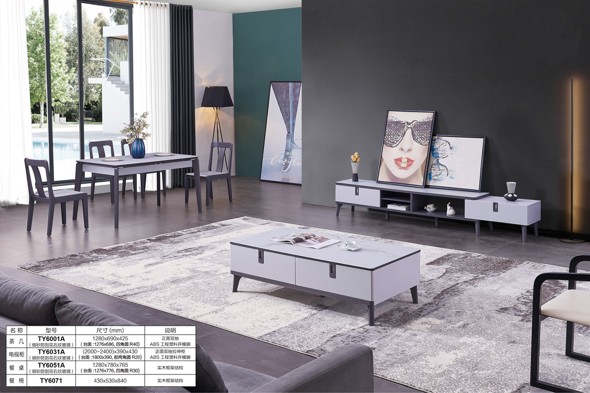 Modern designer tempered glass countertops for living room Italian furniture for coffee table
